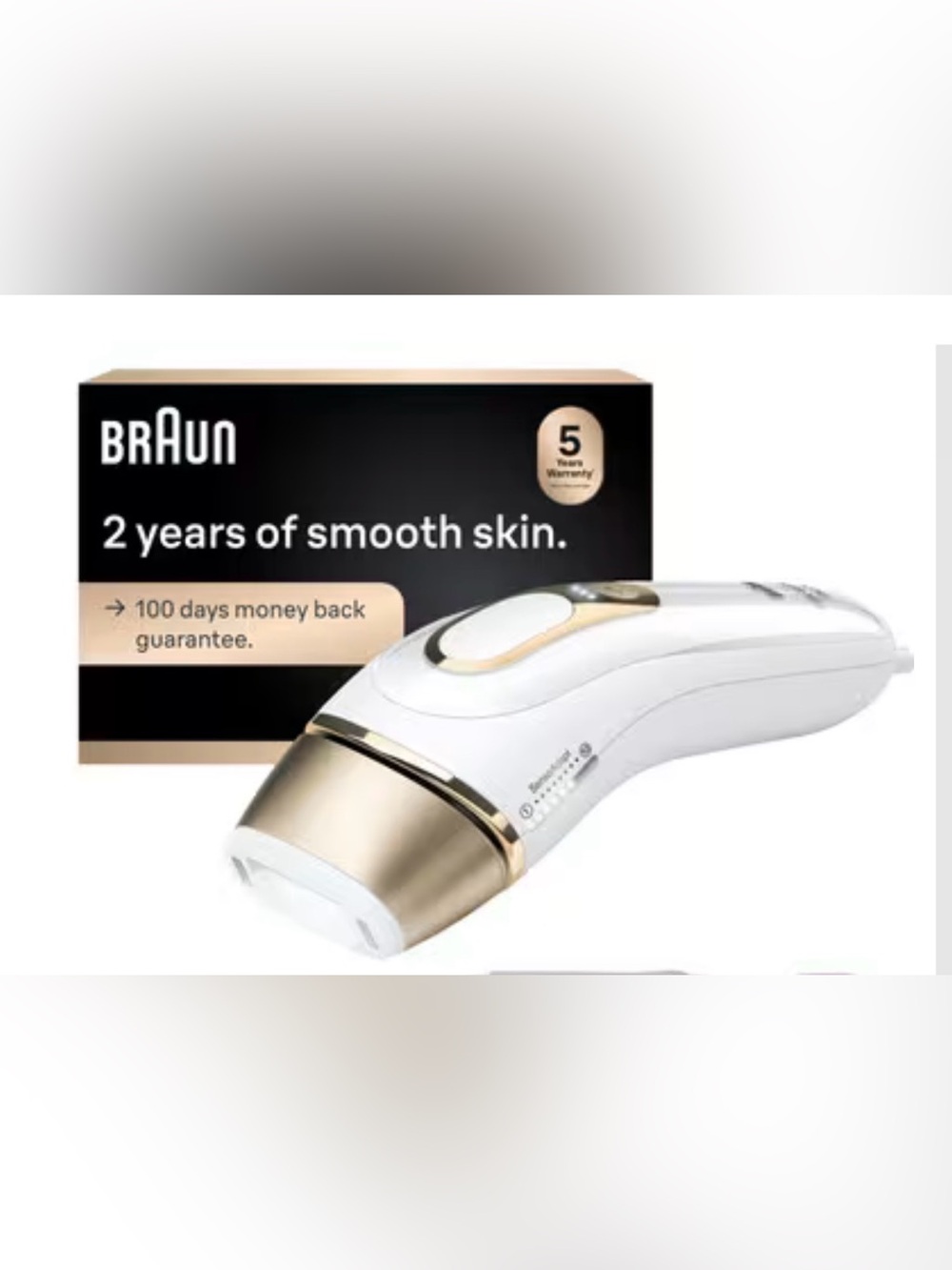 Braun White & Gold IPL Hair Removal Device – Gentle At-Home Treatment